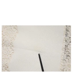 White Floral Lace High Waist Pencil Cut  Skirt