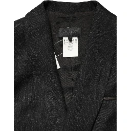 Black Double Breasted Pants Blazer Jacket 2 Piece Suit