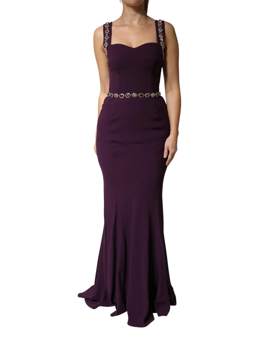 Violet Embellished Sheath Mermaid Gown Dress