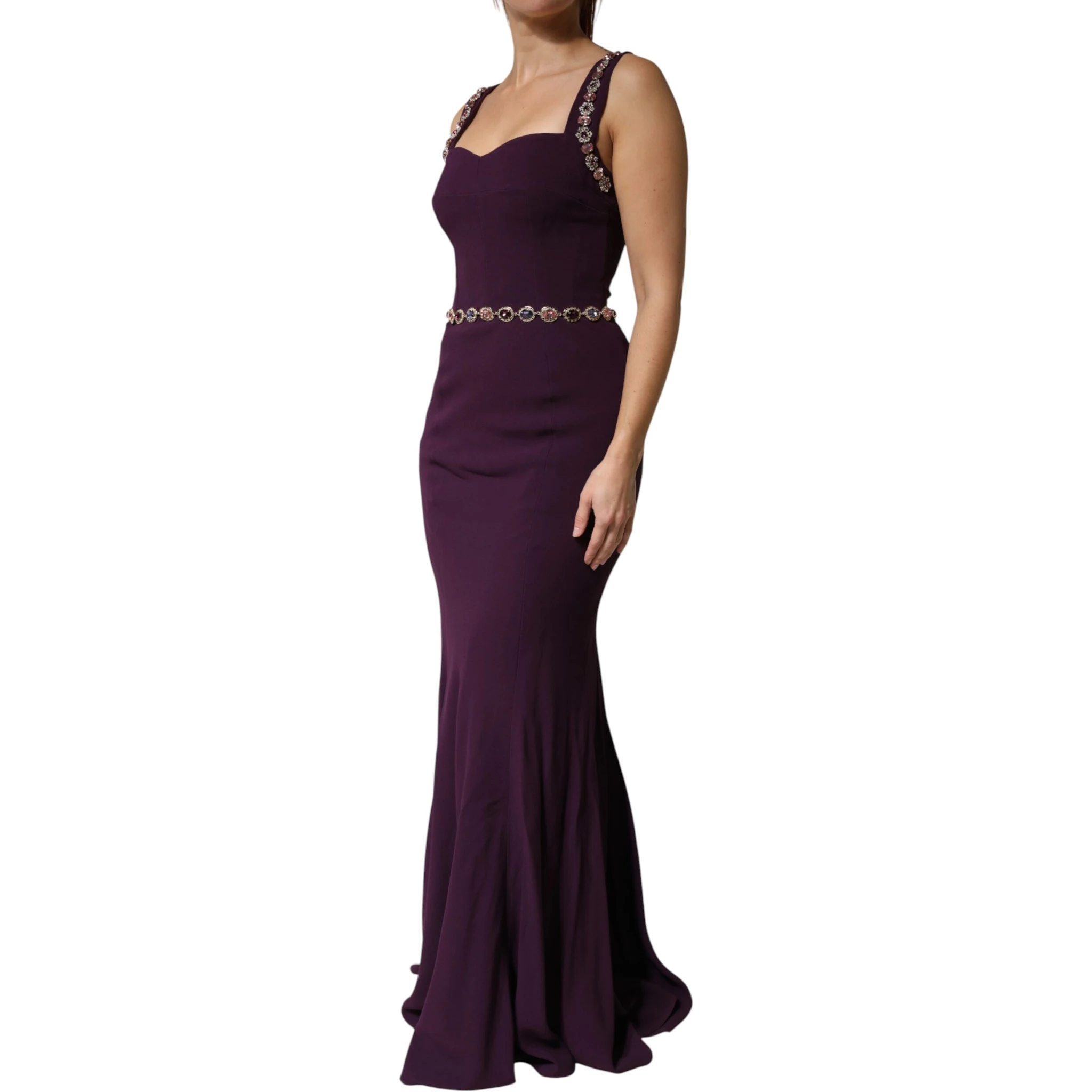 Violet Embellished Sheath Mermaid Gown Dress