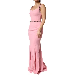 Pink Embellished Sheath Mermaid Gown Dress