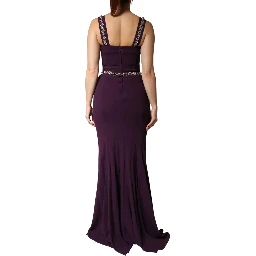 Violet Embellished Sheath Mermaid Gown Dress