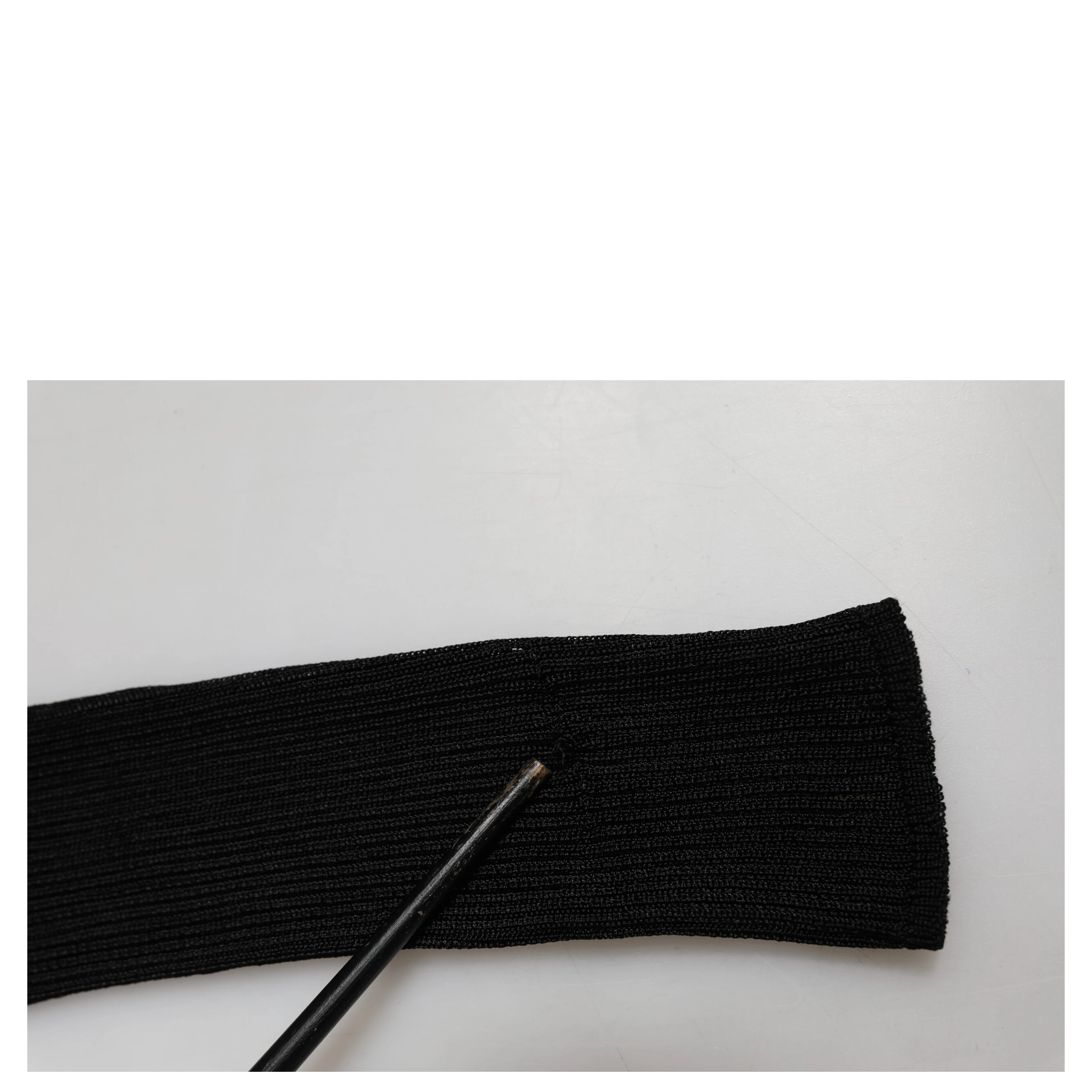 Black Viscose Turtle Neck Pullover Top