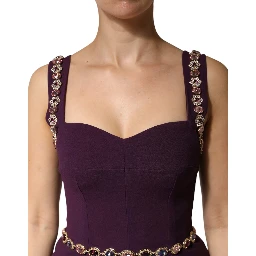 Violet Embellished Sheath Mermaid Gown Dress