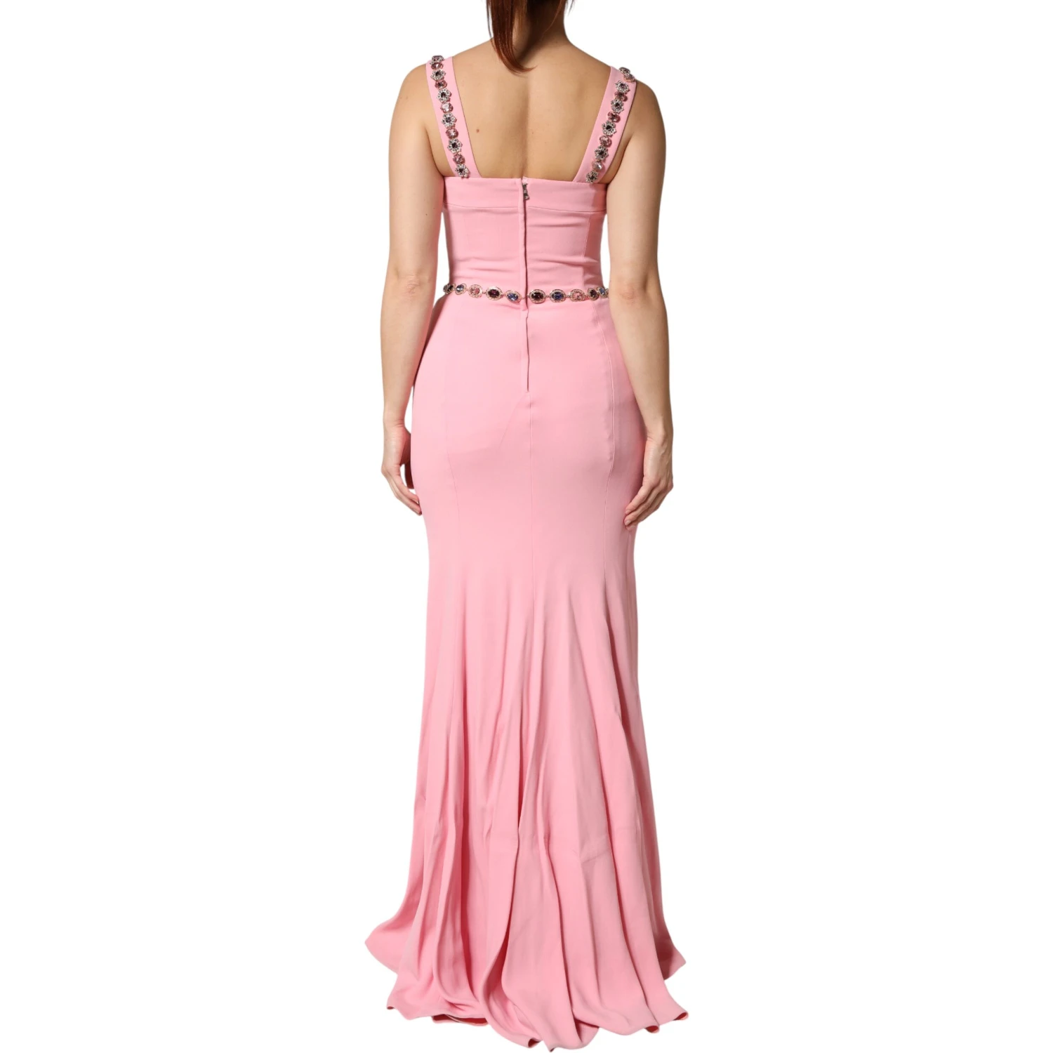 Pink Crystal Sheath Mermaid LongGown Dress