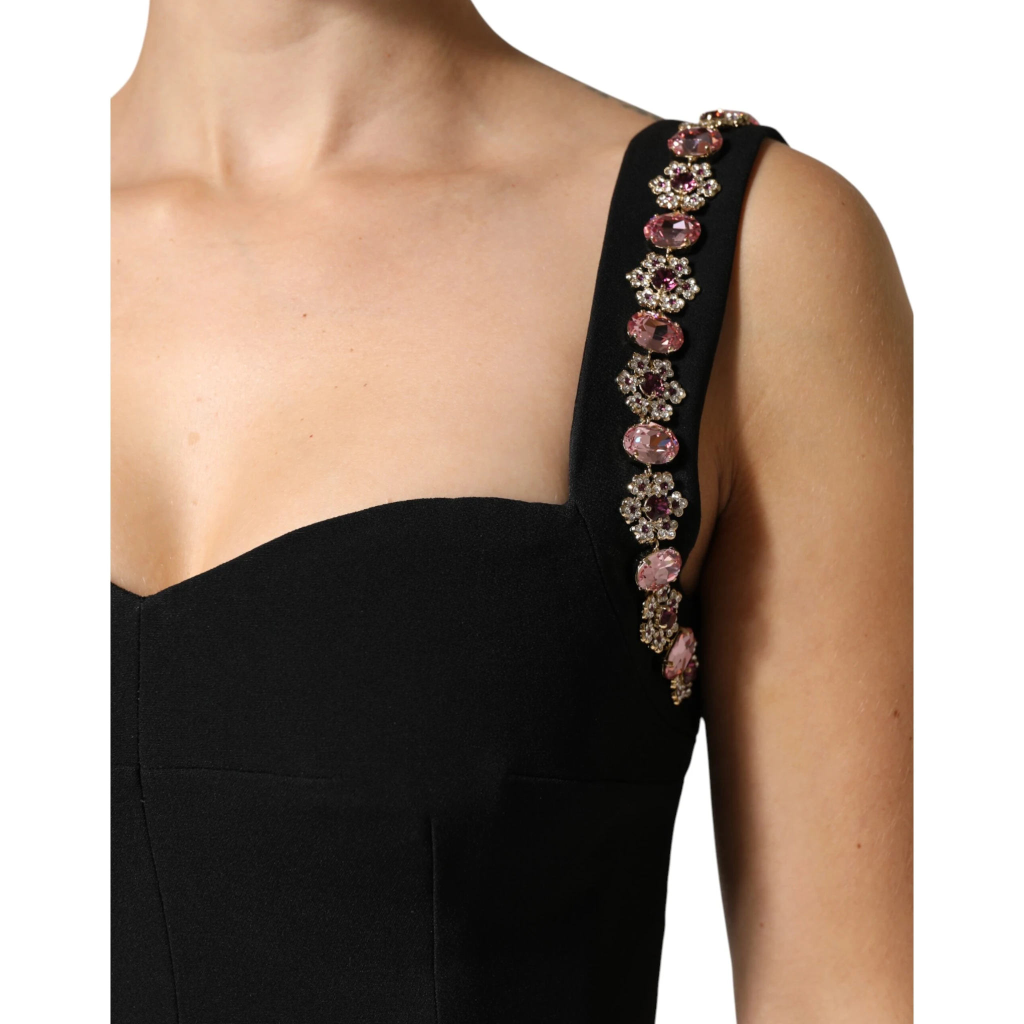 Black Embellished Sheath MermaidGown Dress
