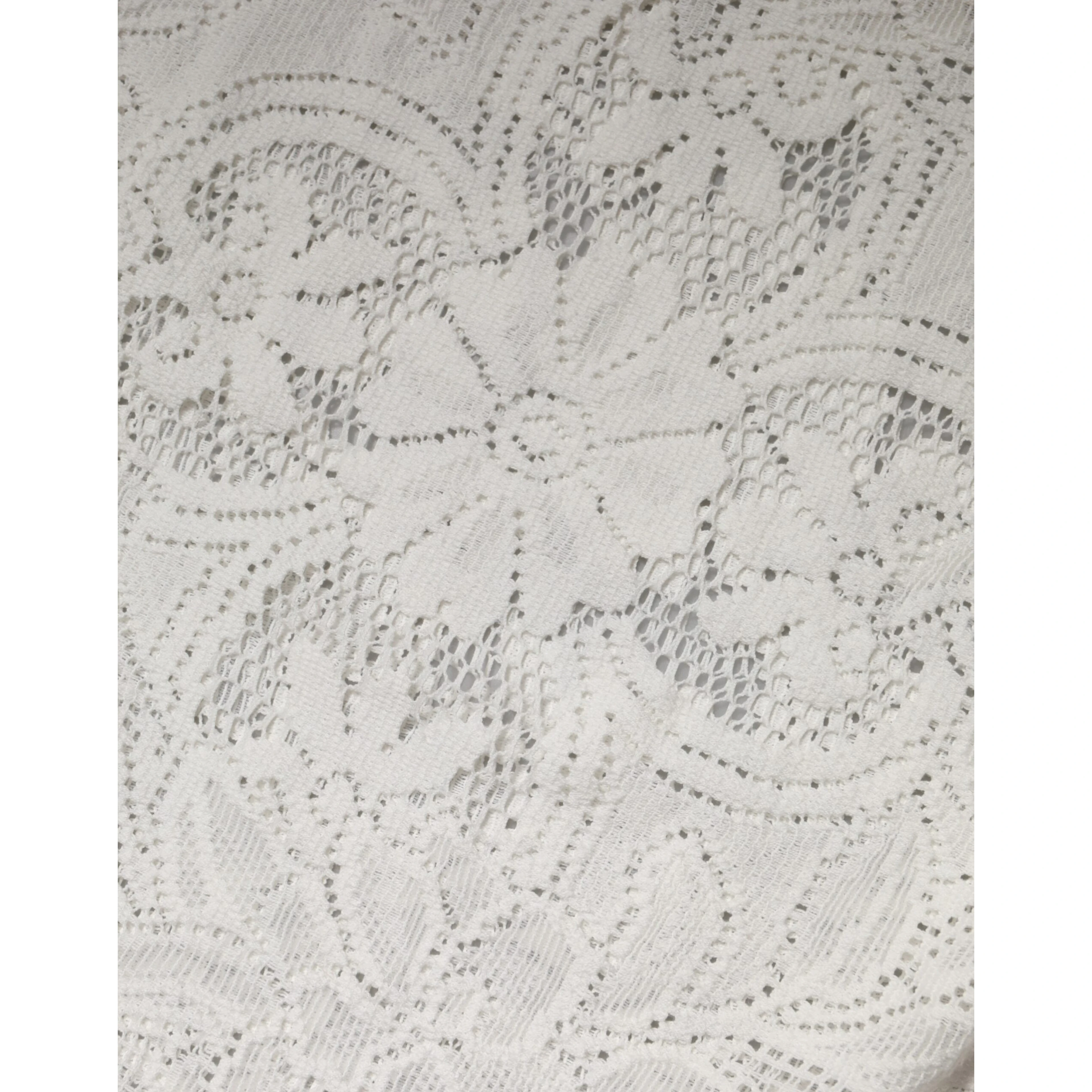 White Embroidery Lace Cotton Blouse Top