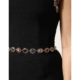 Black Embellished Sheath MermaidGown Dress