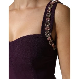 Violet Embellished Sheath Mermaid Gown Dress