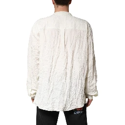 White Cotton Men Long Sleeves Men Shirt