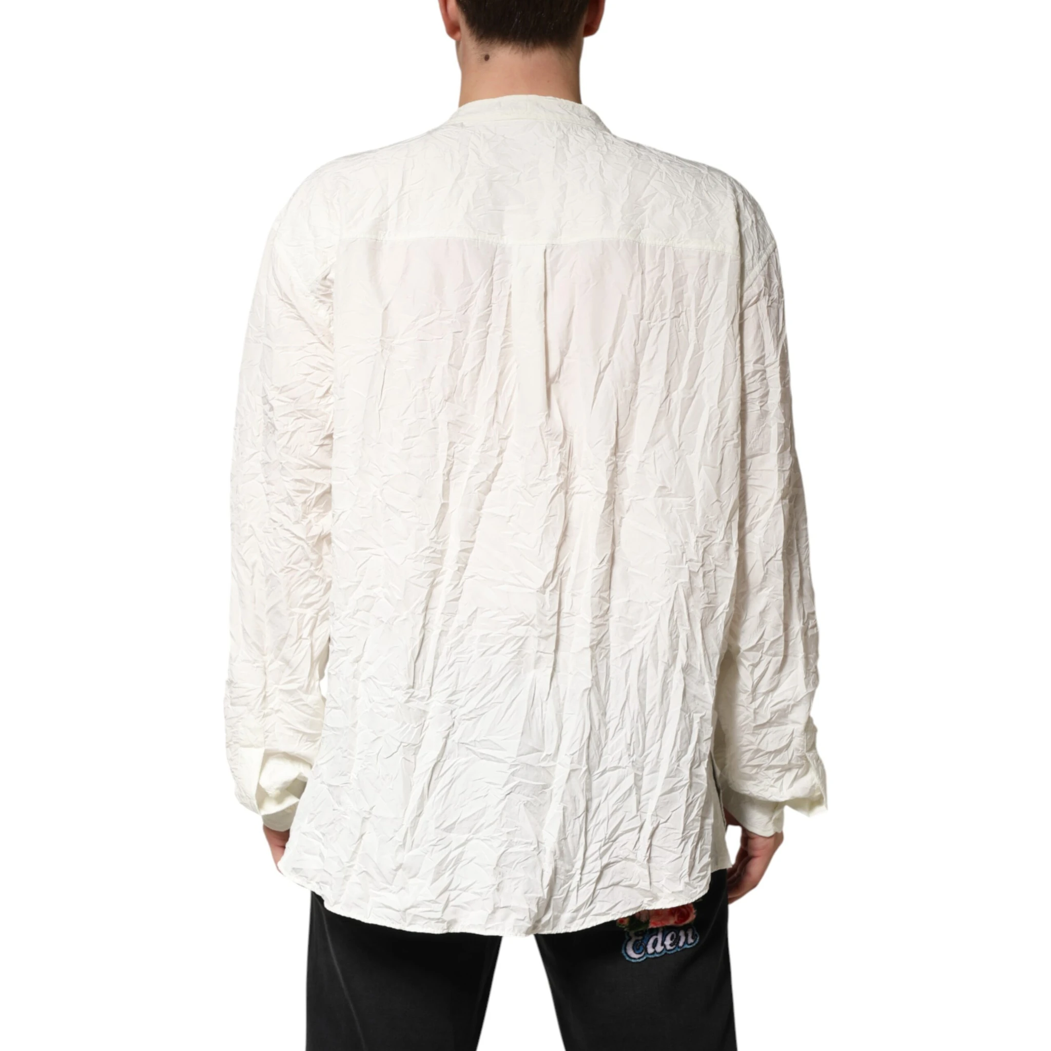 White Cotton Men Long Sleeves Men Shirt