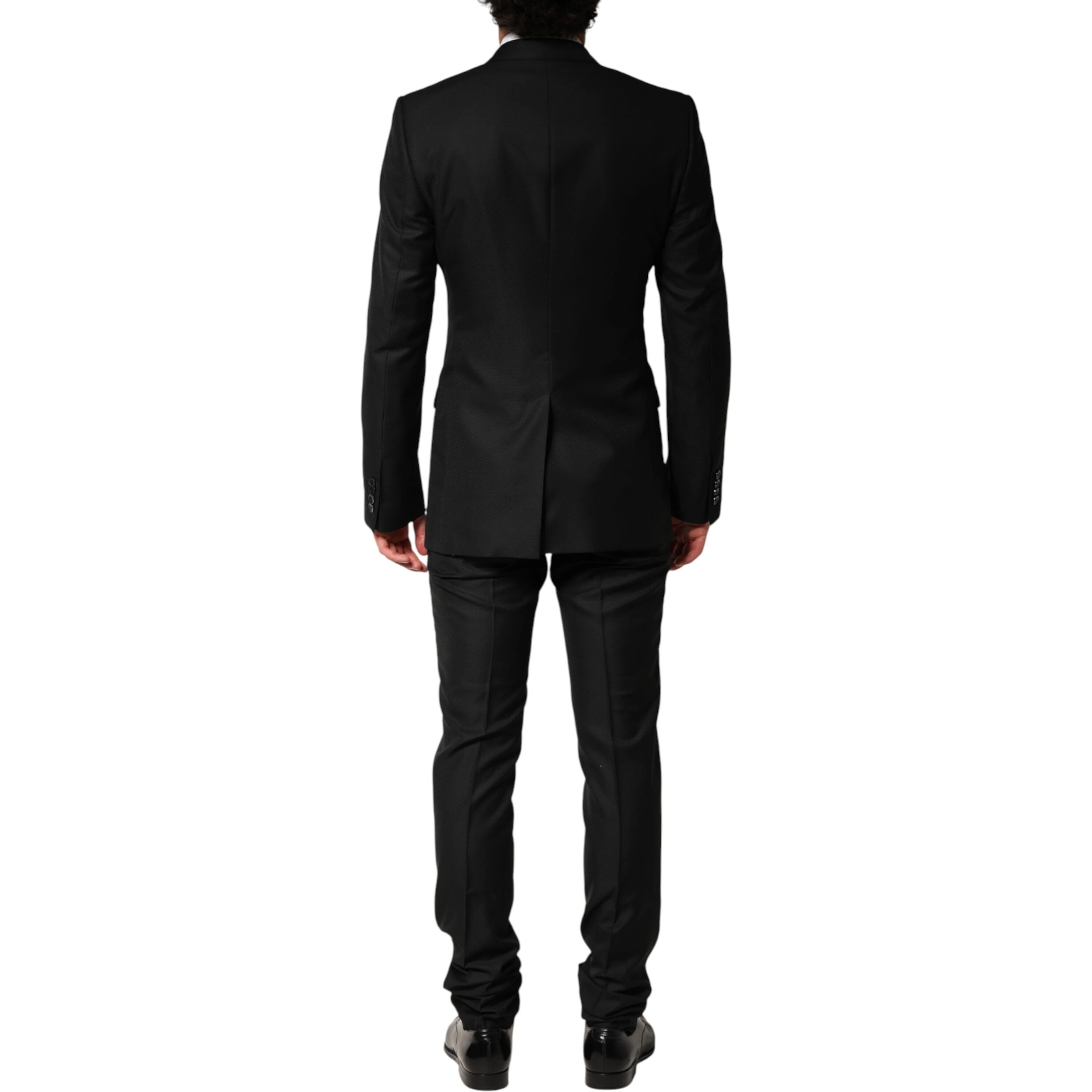 Black Embellished Single Breasted 2 Pc Suit