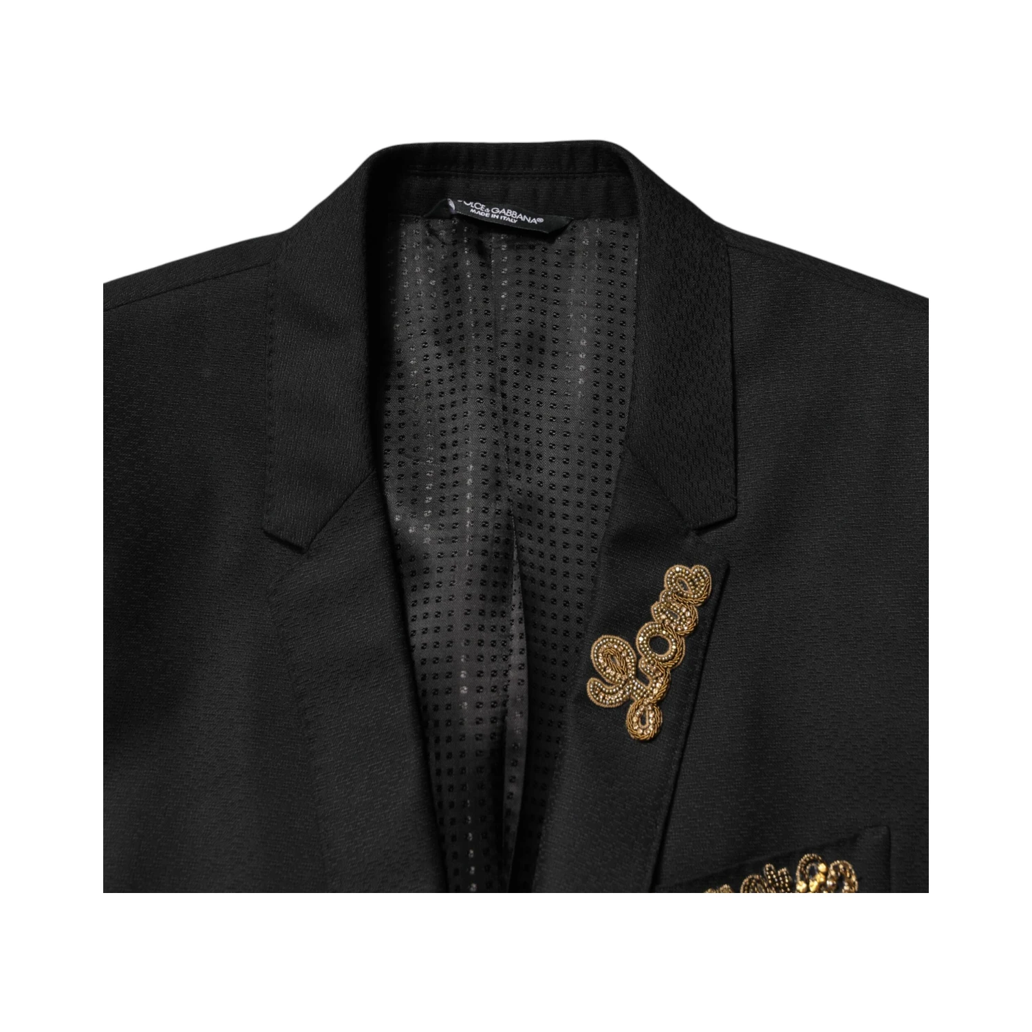 Black Embellished Single Breasted 2 Pc Suit
