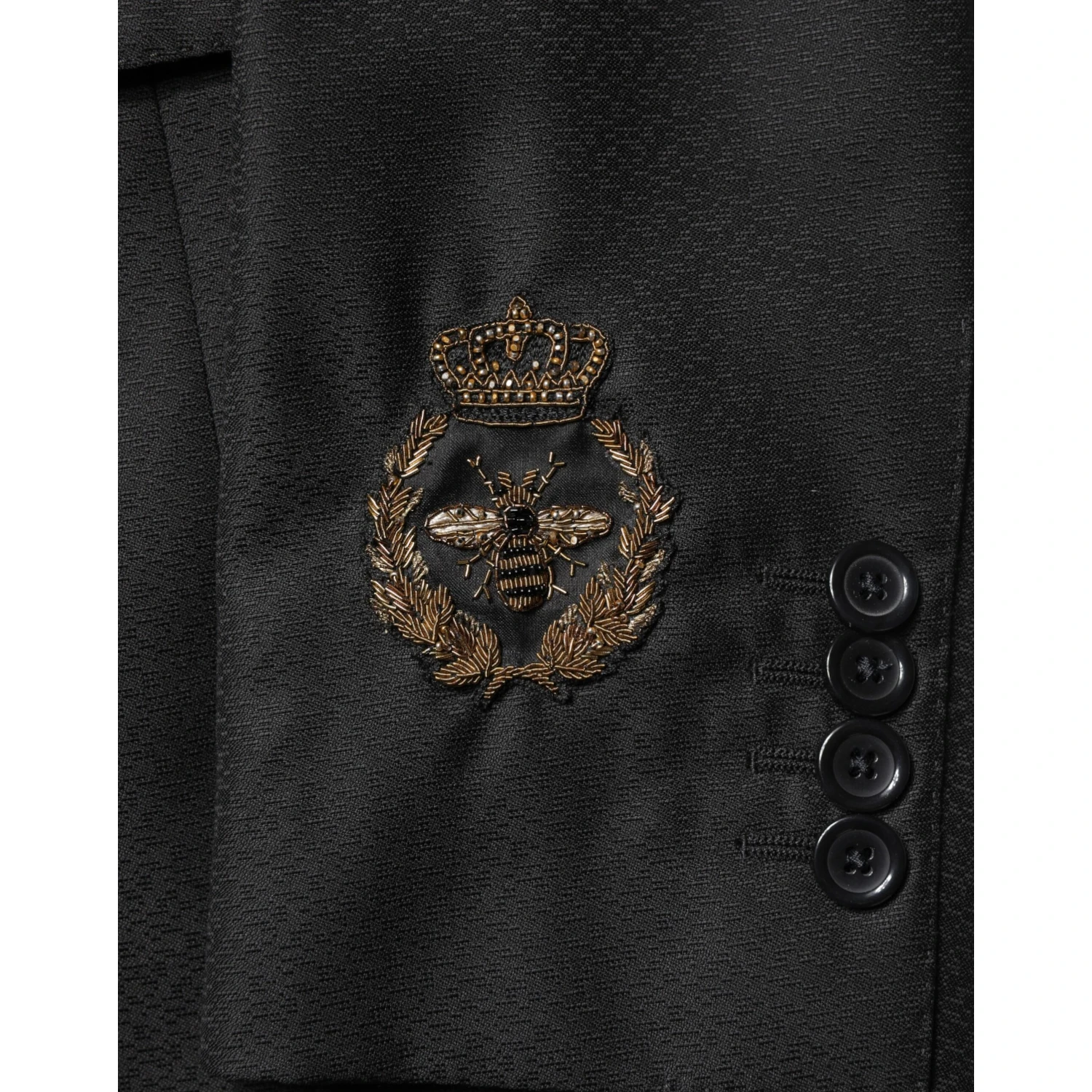 Black Embellished Single Breasted 2 Pc Suit