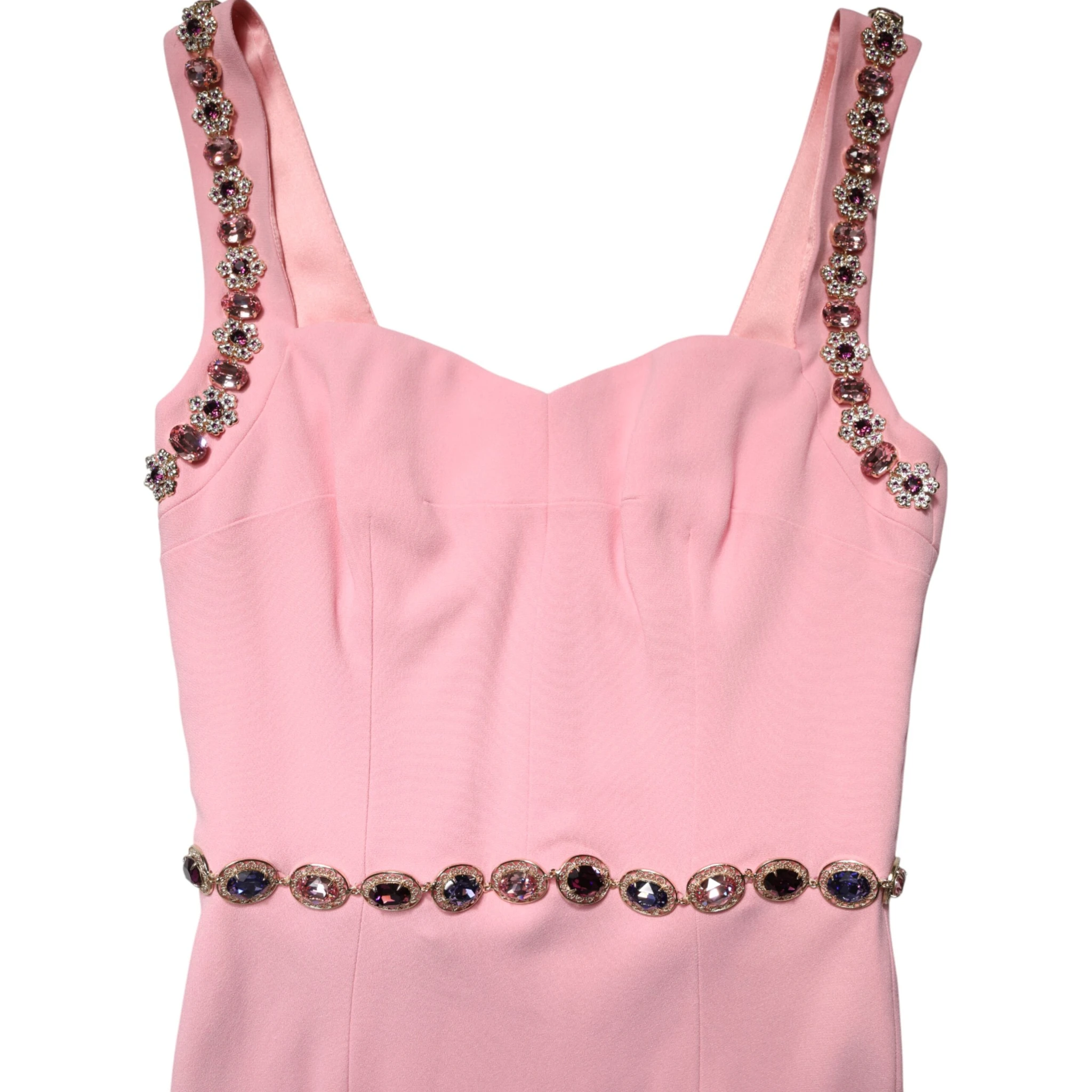 Pink Embellished Sheath Mermaid Gown Dress