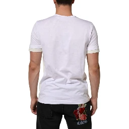 White Cotton Pocket Short Sleeves T-shirt