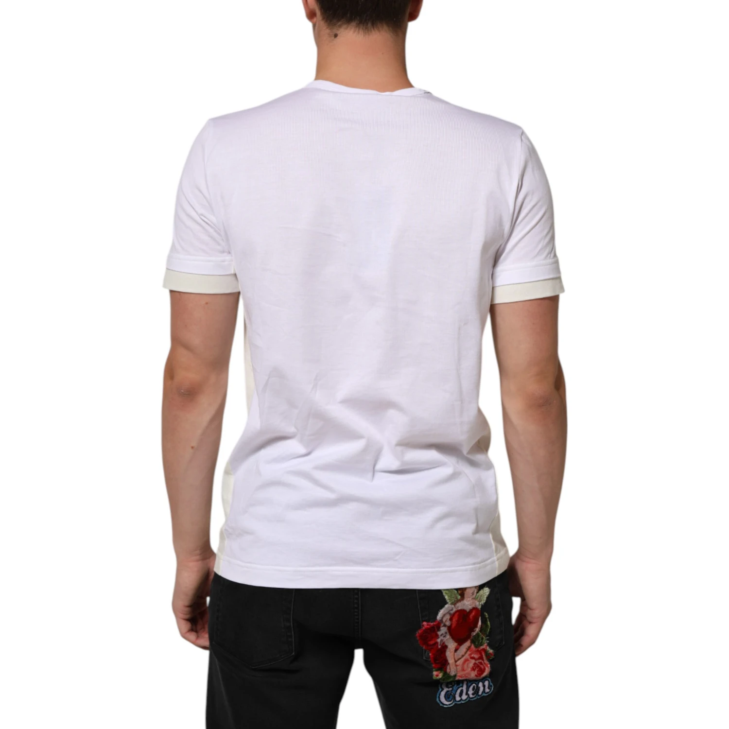 White Cotton Pocket Short Sleeves T-shirt