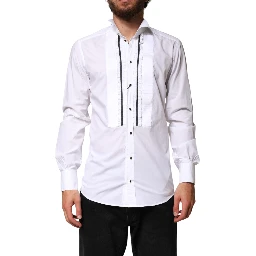 White GOLD Long Sleeves Formal Dress Shirt
