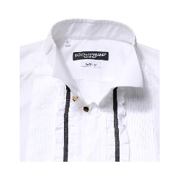 White GOLD Long Sleeves Formal Dress Shirt