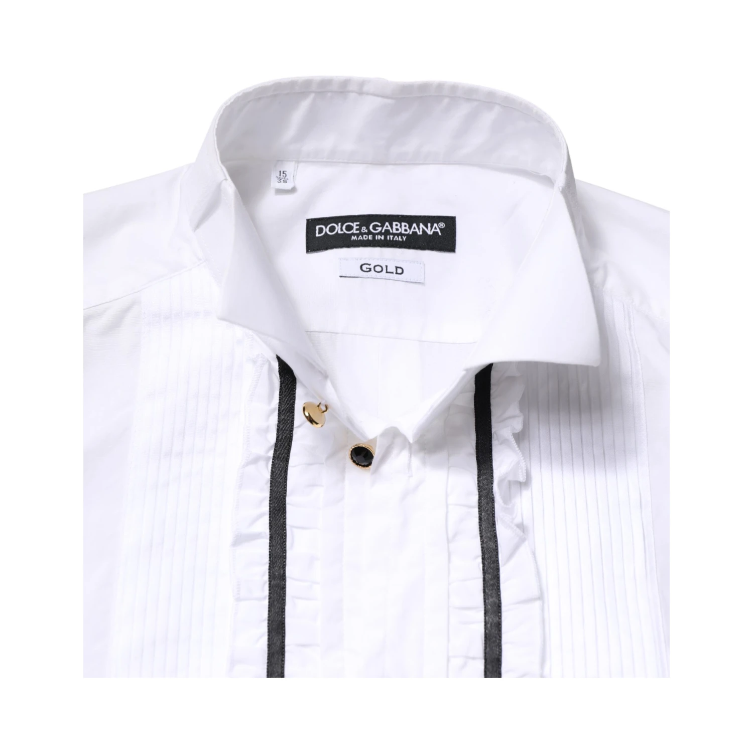 White GOLD Long Sleeves Formal Dress Shirt