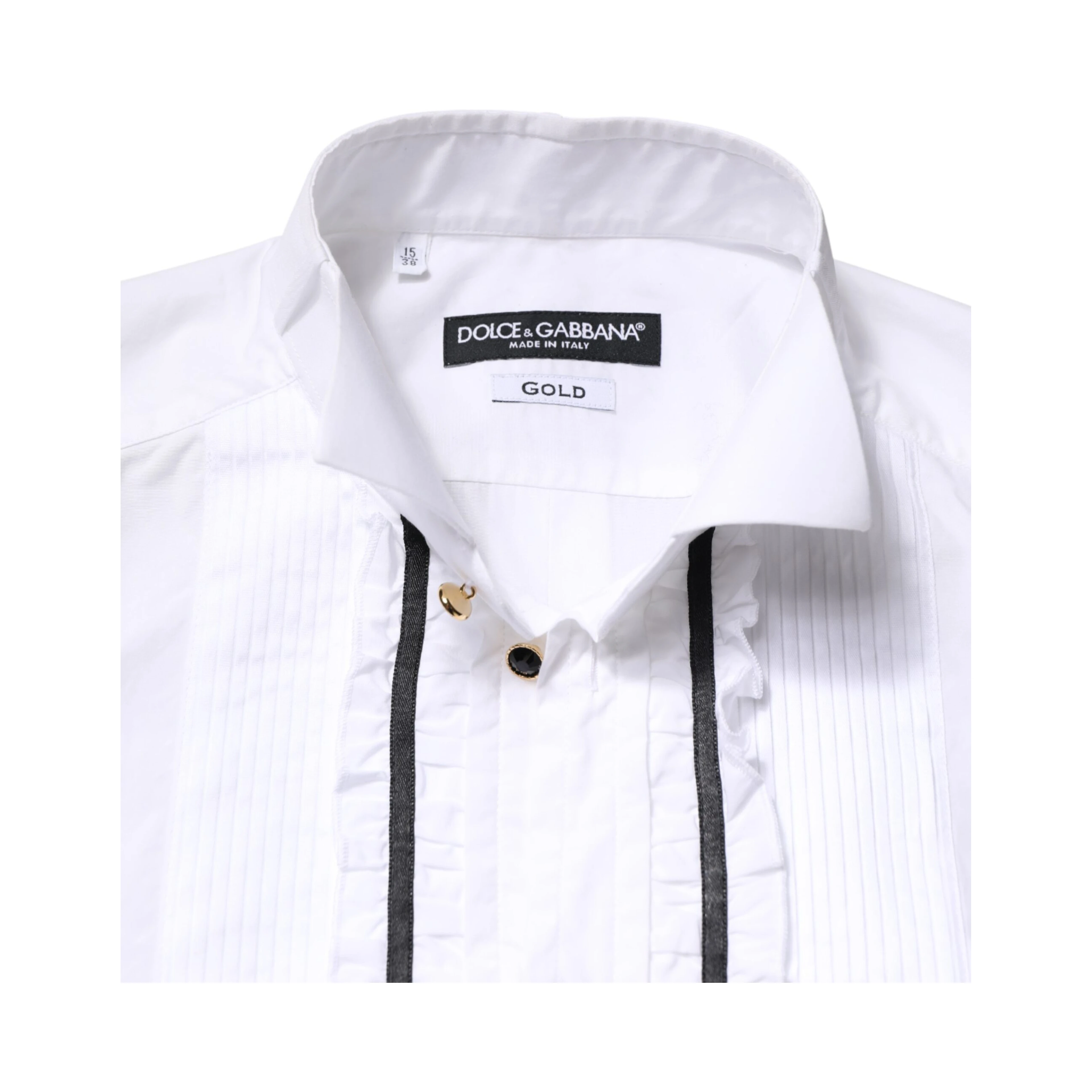 White GOLD Long Sleeves Formal Dress Shirt