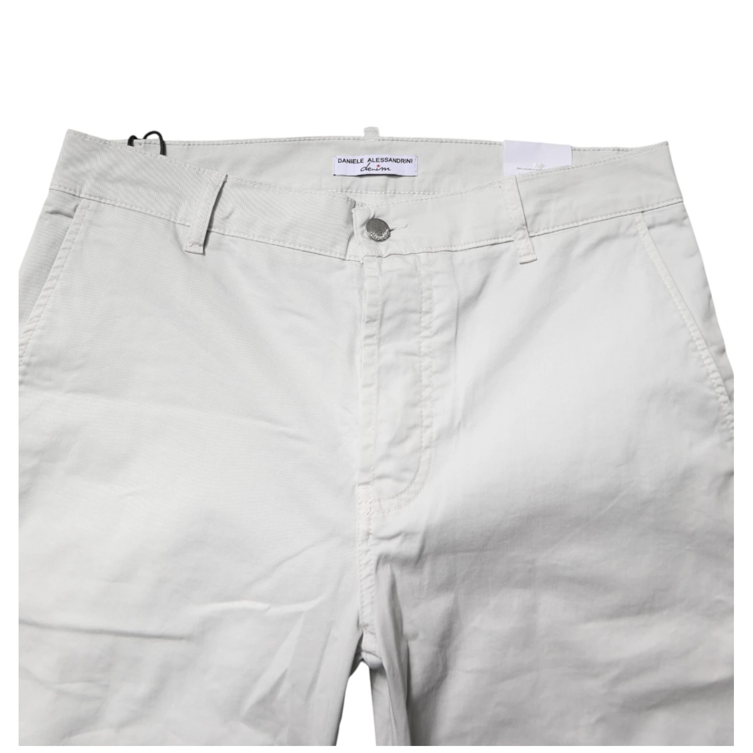White Cotton Mid Waist Skinny Men Denim Jeans
