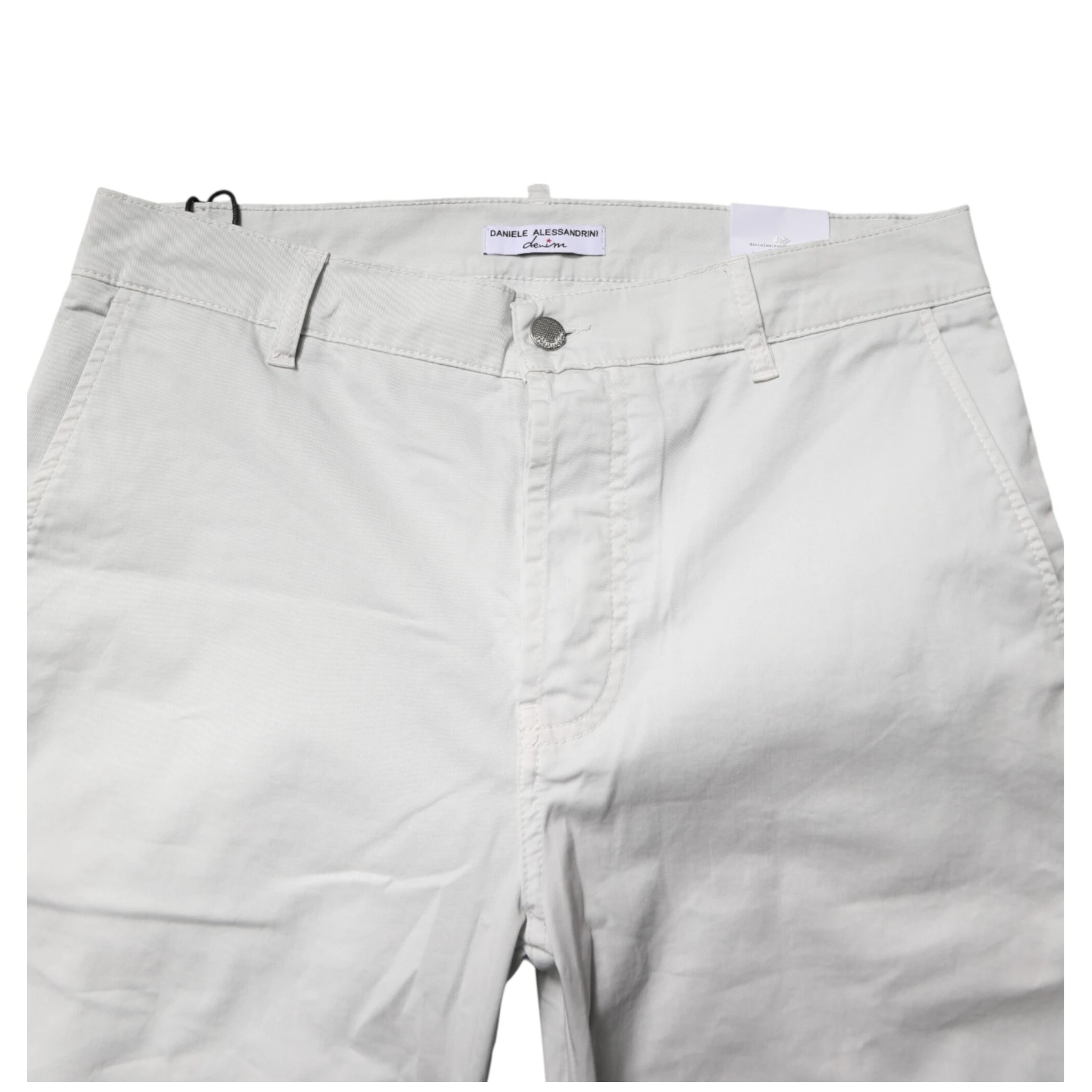 White Cotton Mid Waist Skinny Men Denim Jeans