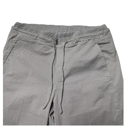 Light Gray Cotton Mid Waist Skinny Men Jogger Trouser Pants