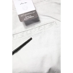 White Cotton Mid Waist Skinny Men Denim Jeans