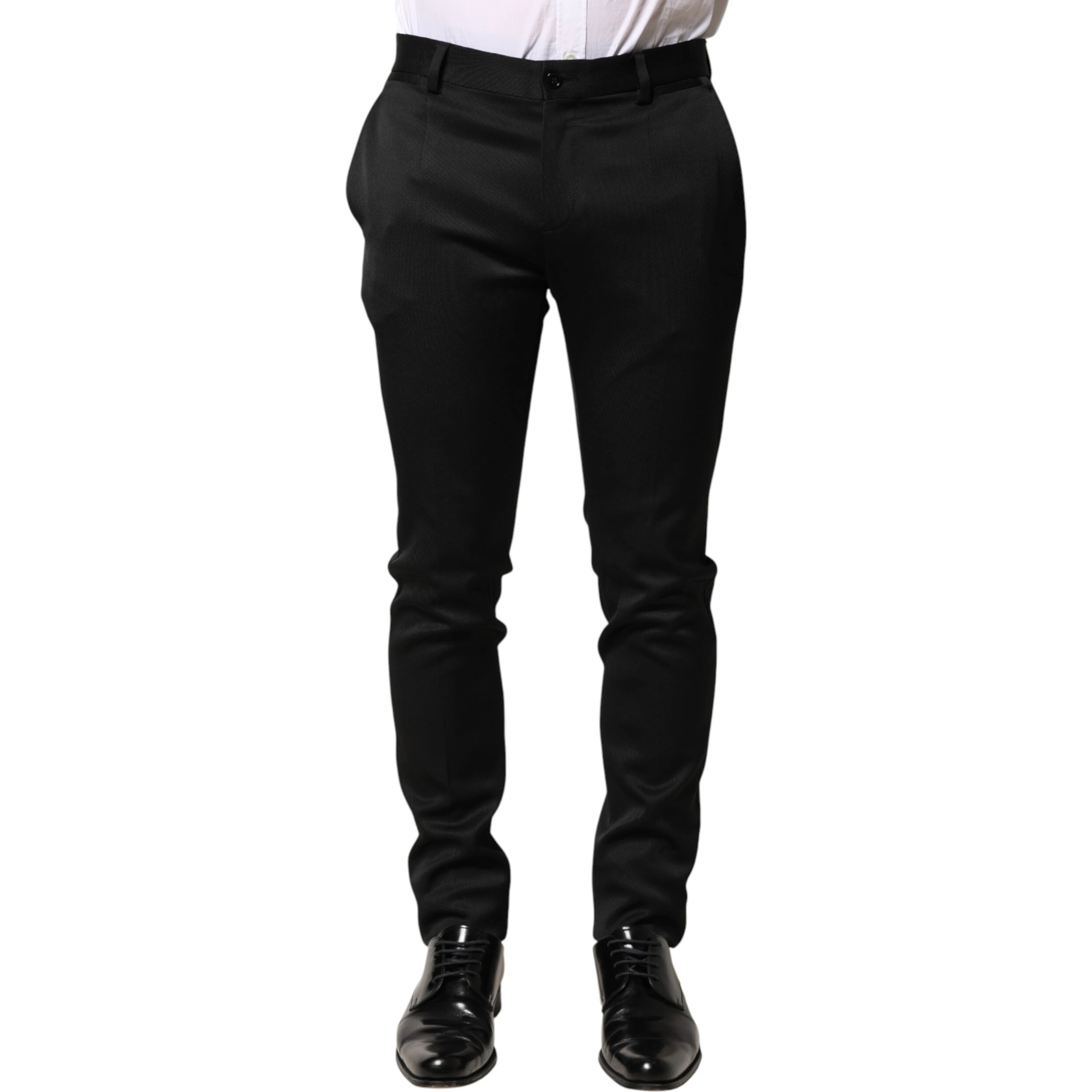 Black Viscose Dress Formal Men Trousers Pants