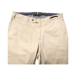 Beige Mid Waist Men Skinny Fit Chino Trouser Pants