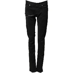 Black Tattered Men Skinny Denim Trouser Jeans
