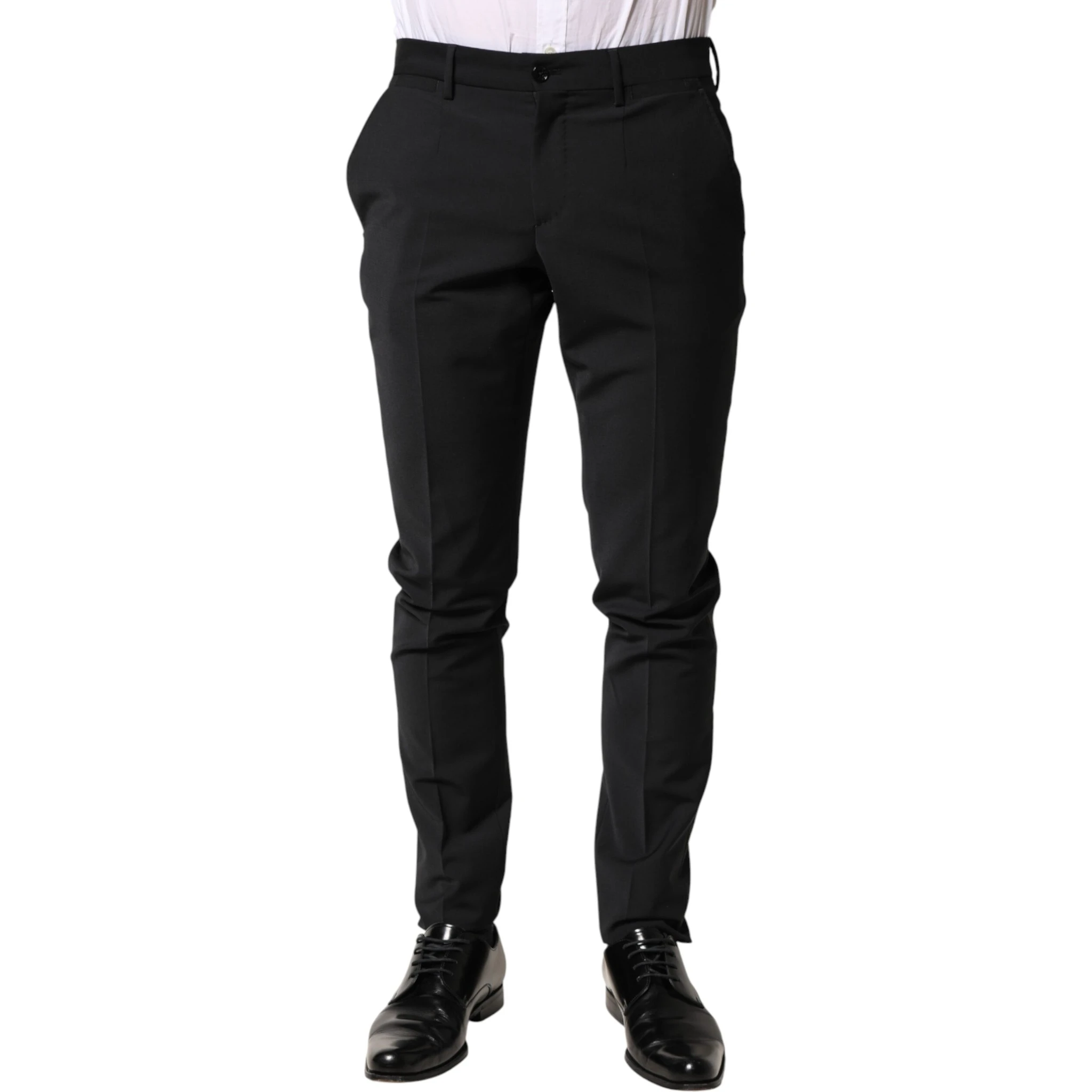 Black Wool Formal Dress Men Trouser Pants