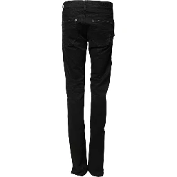 Black Tattered Men Skinny Denim Trouser Jeans