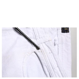 White Cotton Straight Fit Men Denim Trouser Jeans