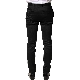 Black Viscose Dress Formal Men Trousers Pants