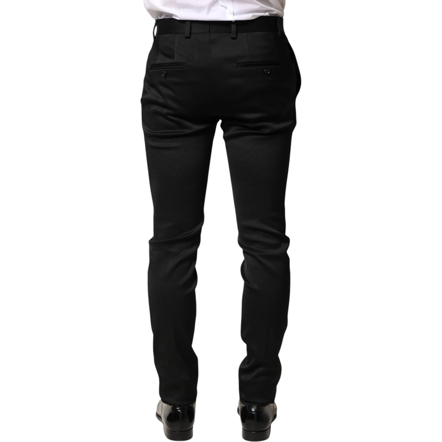 Black Viscose Dress Formal Men Trousers Pants