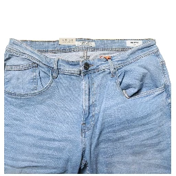 Light Blue Twister Mid Waist Skinny Fit Men Denim Jeans