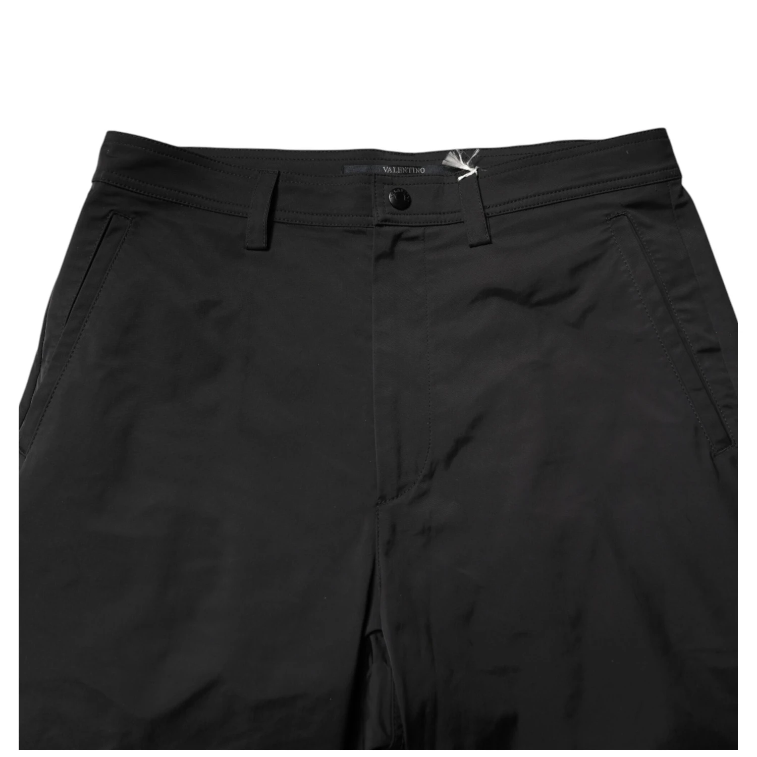 Black Mid Waist Men Tapered Dress Trouser Pants