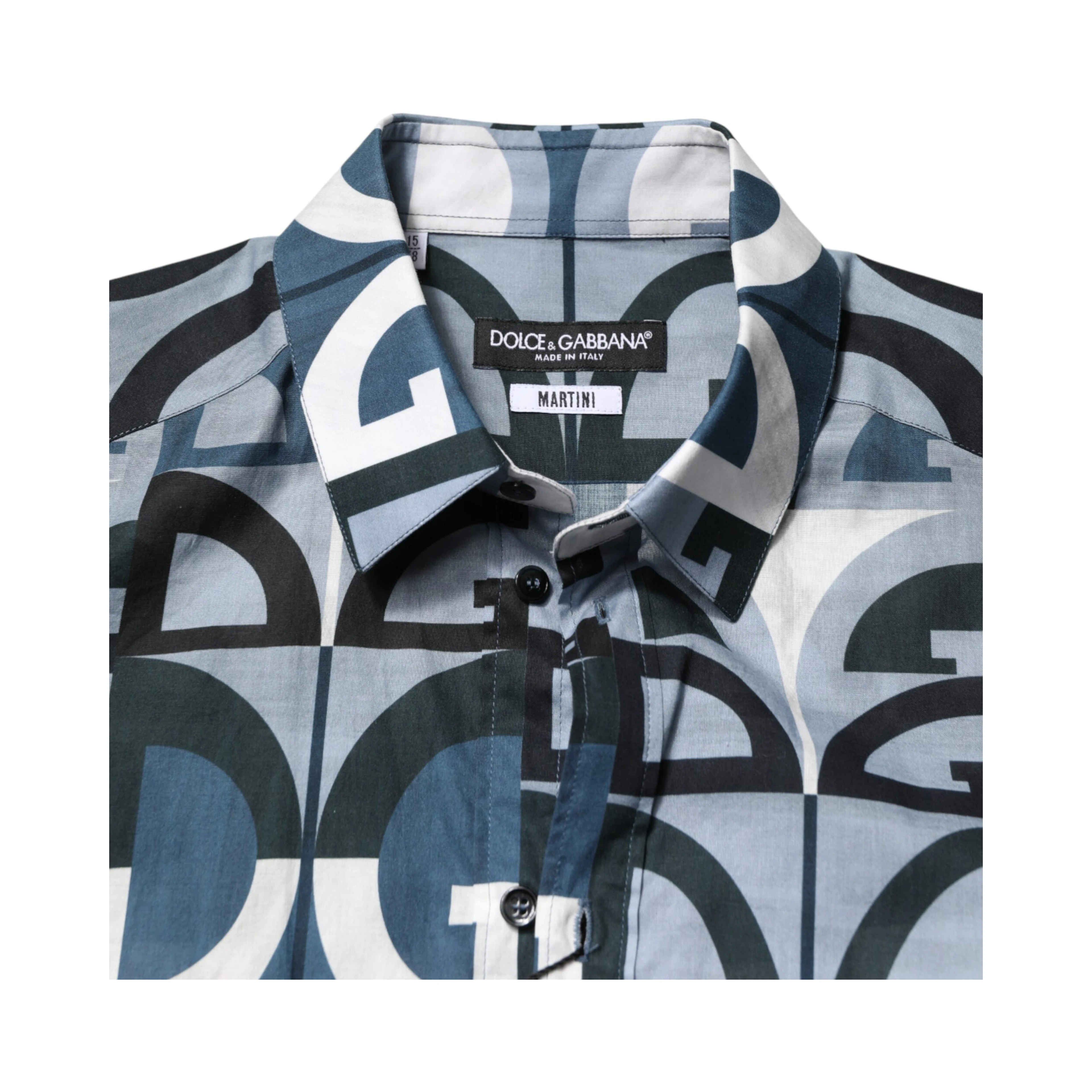 Blue MARTINI Long Sleeves Casual Logo Shirt