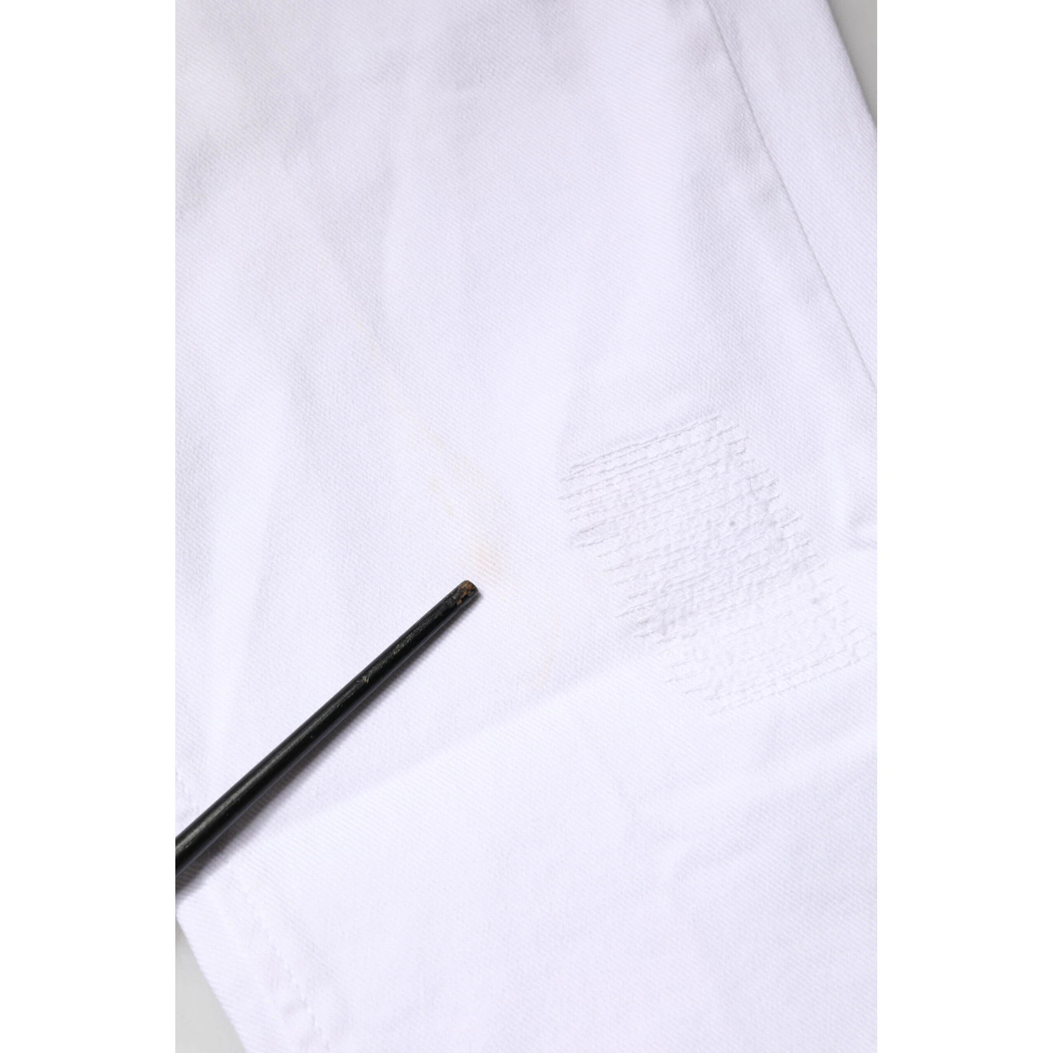 White Cotton Straight Fit Men Denim Trouser Jeans