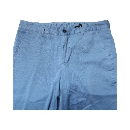 Blue Cotton Mid Waist Straight Men Denim Jeans