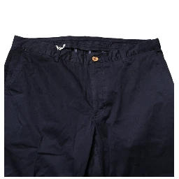 Navy Blue Skinny Chino Mid Waist Men Pants