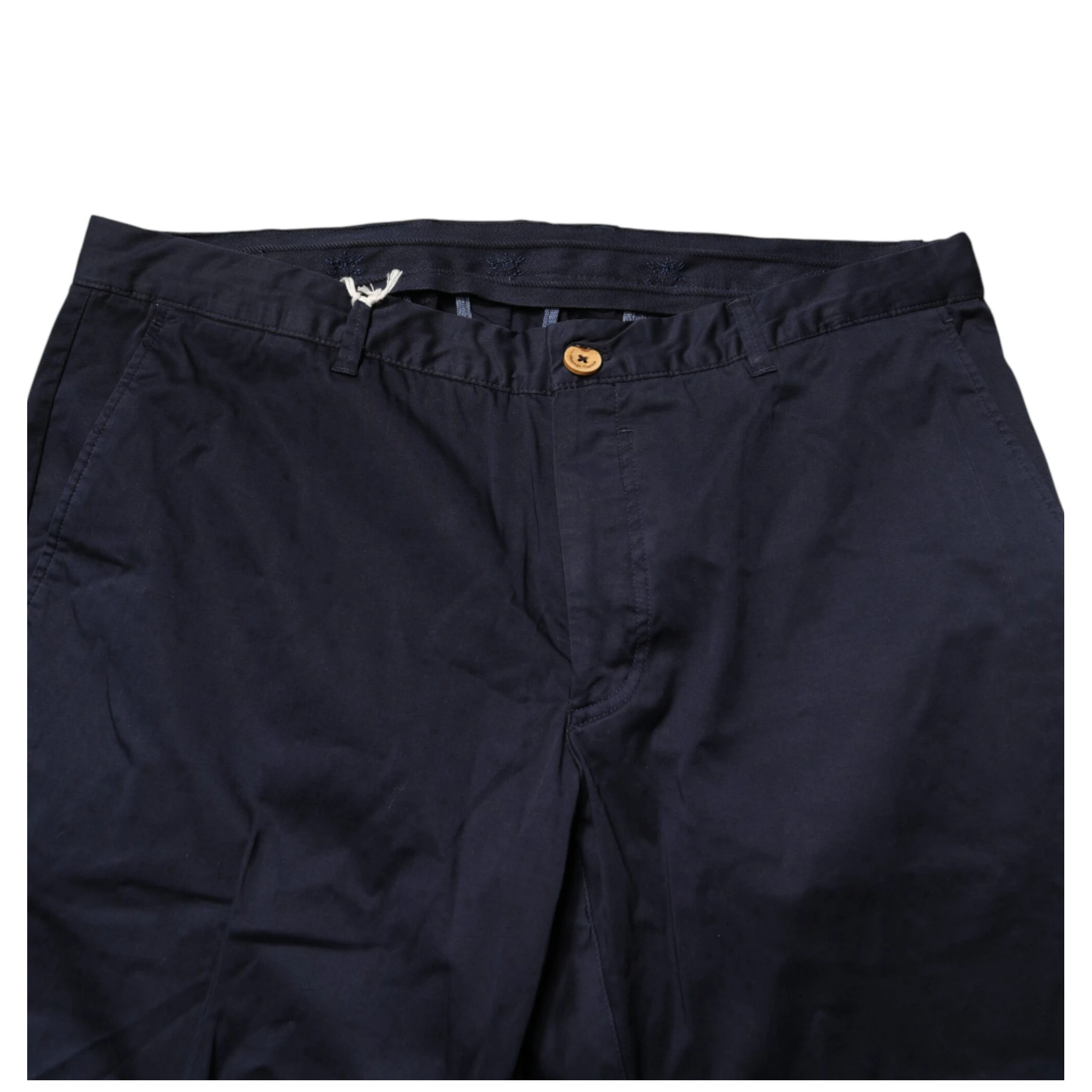 Navy Blue Skinny Chino Mid Waist Men Pants