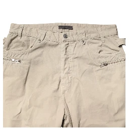 Beige Cotton Mid Waist Straight Men Denim Jeans