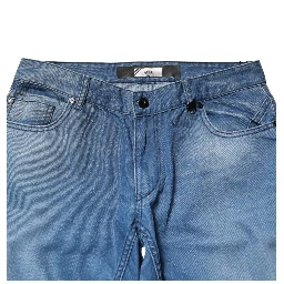 Blue Washed Cotton Skinny Fit Men Denim Trouser Jeans