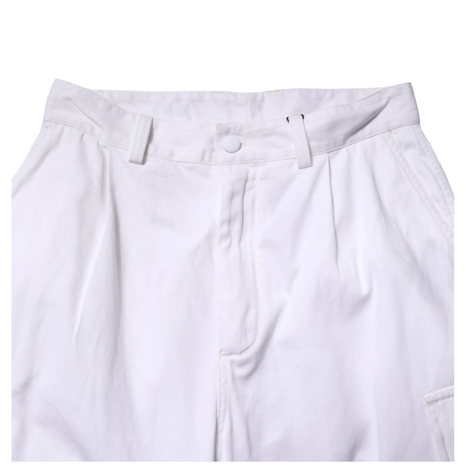 White Cotton Men Cargo Denim Trouser Jeans