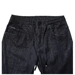 Black Cotton Stretch Skinny Denim Men Jeans