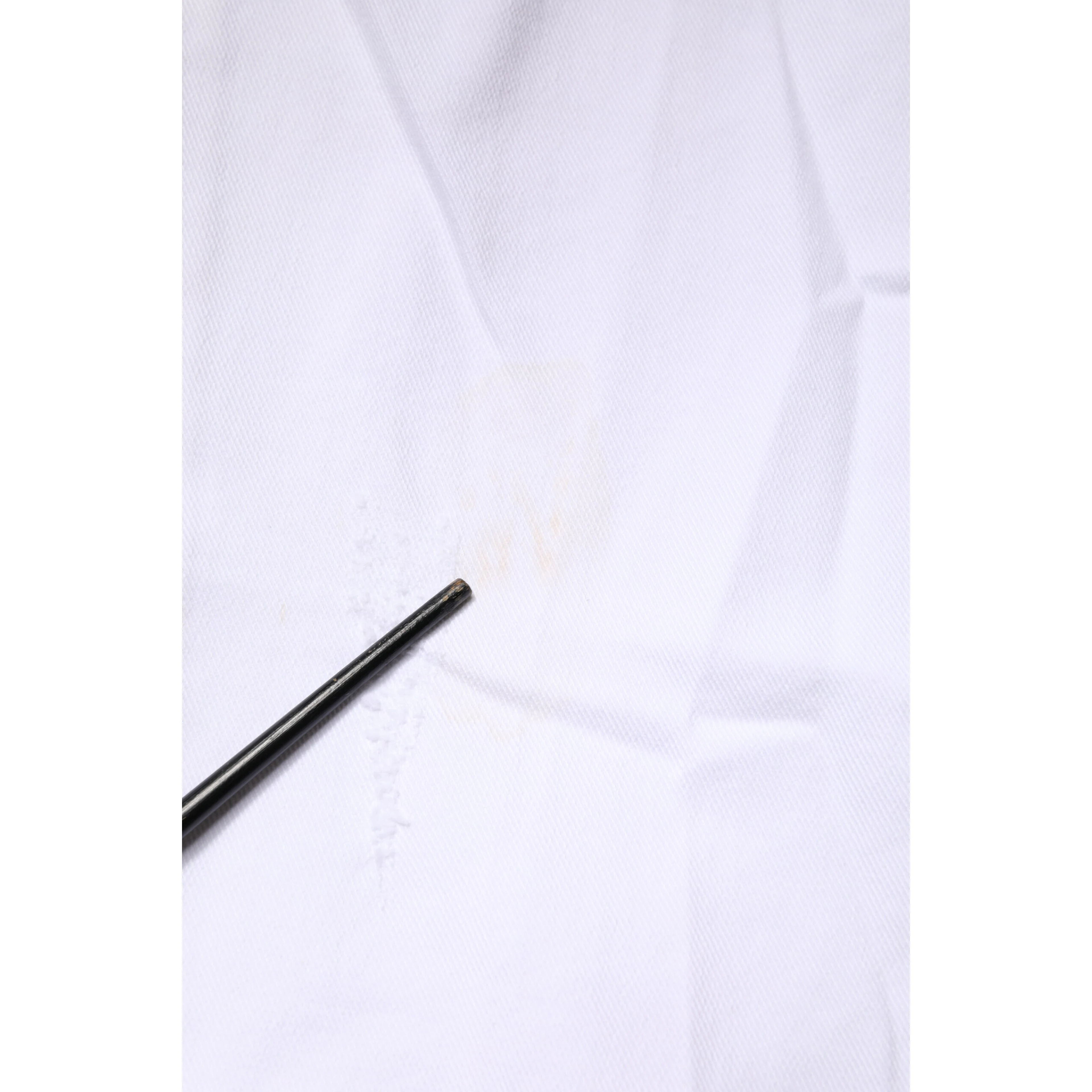 White Cotton Straight Fit Men Denim Trouser Jeans