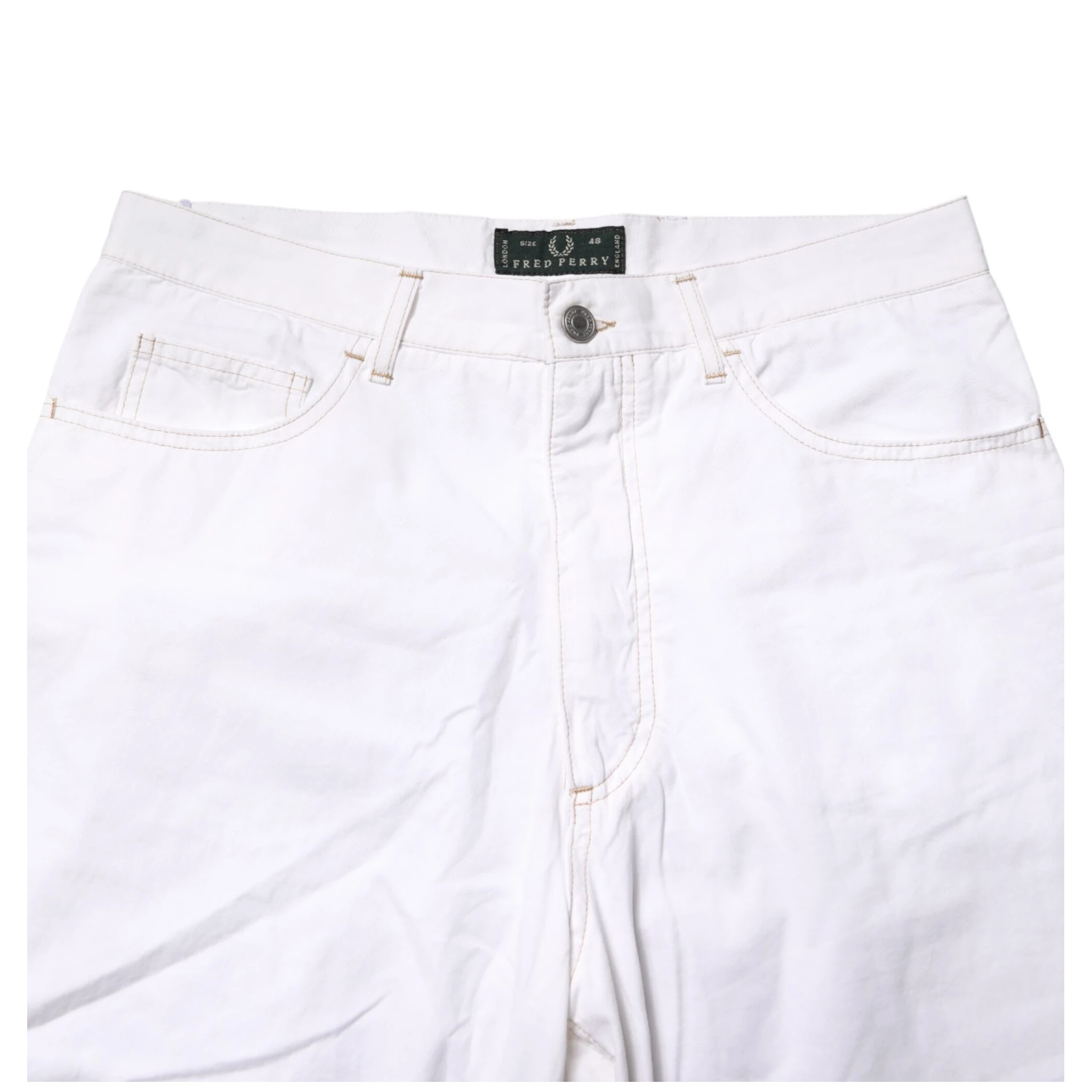 White Cotton Mid Waist Straight Men Denim Jeans